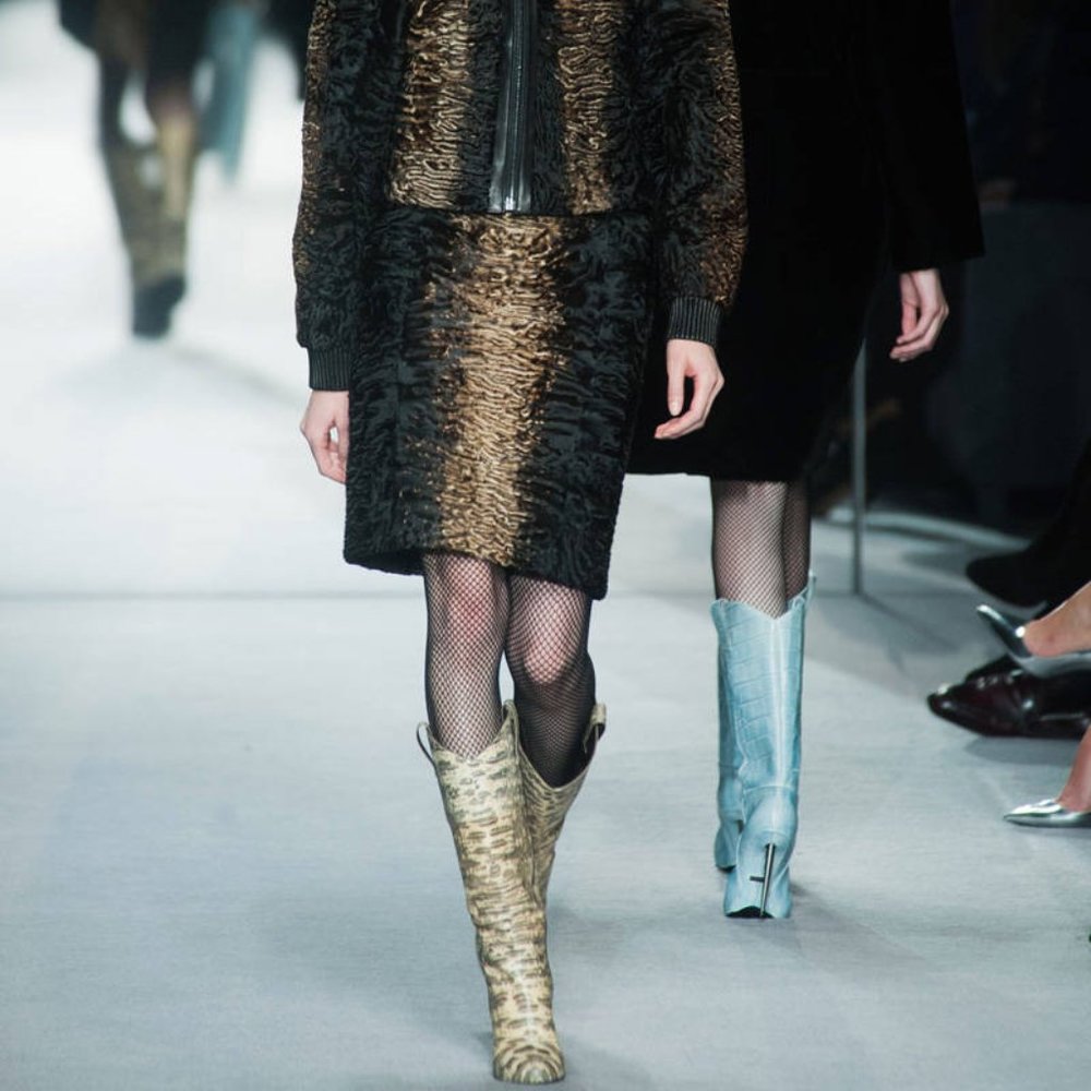 Tom Ford Blue Alligator A/W14 Runway  Cowboy Boots - Picture 3 of 15